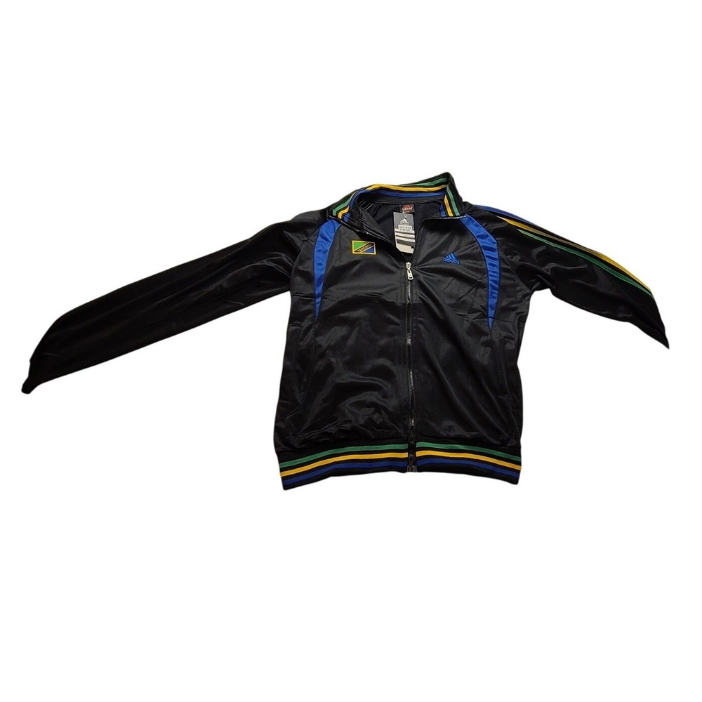 Adidas Tanzania Track Jacket Men's XXL Black Blue Green Yellow Full Zip New NWT